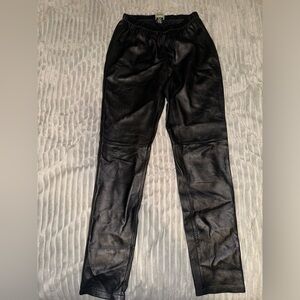 Neiman Marcus Black Faux Leather pants